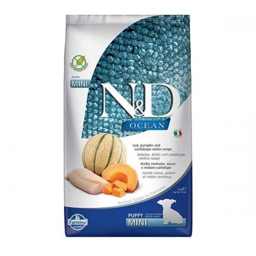 ND Ocean Morina Balığı Bal Kabağı ve Kavunlu Tahılsız Küçük Irk Yavru Köpek Maması 7 Kg