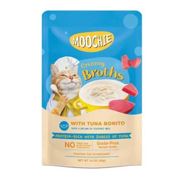Moochie Parça Ton Balıklı Palamutlu Tahılsız Kedi Çorbası 40gr